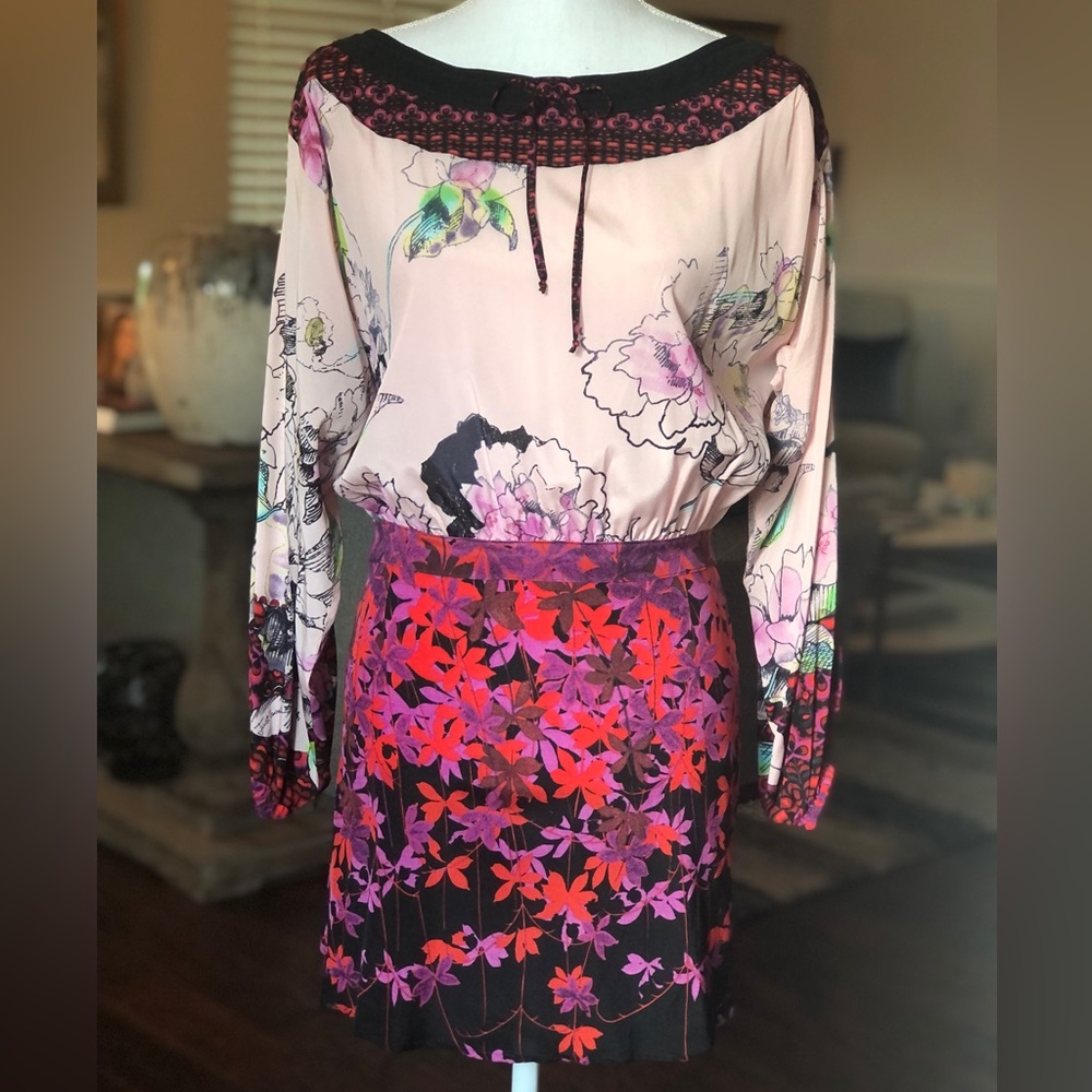 Roberto Cavalli Just Cavalli Silk Floral Dress